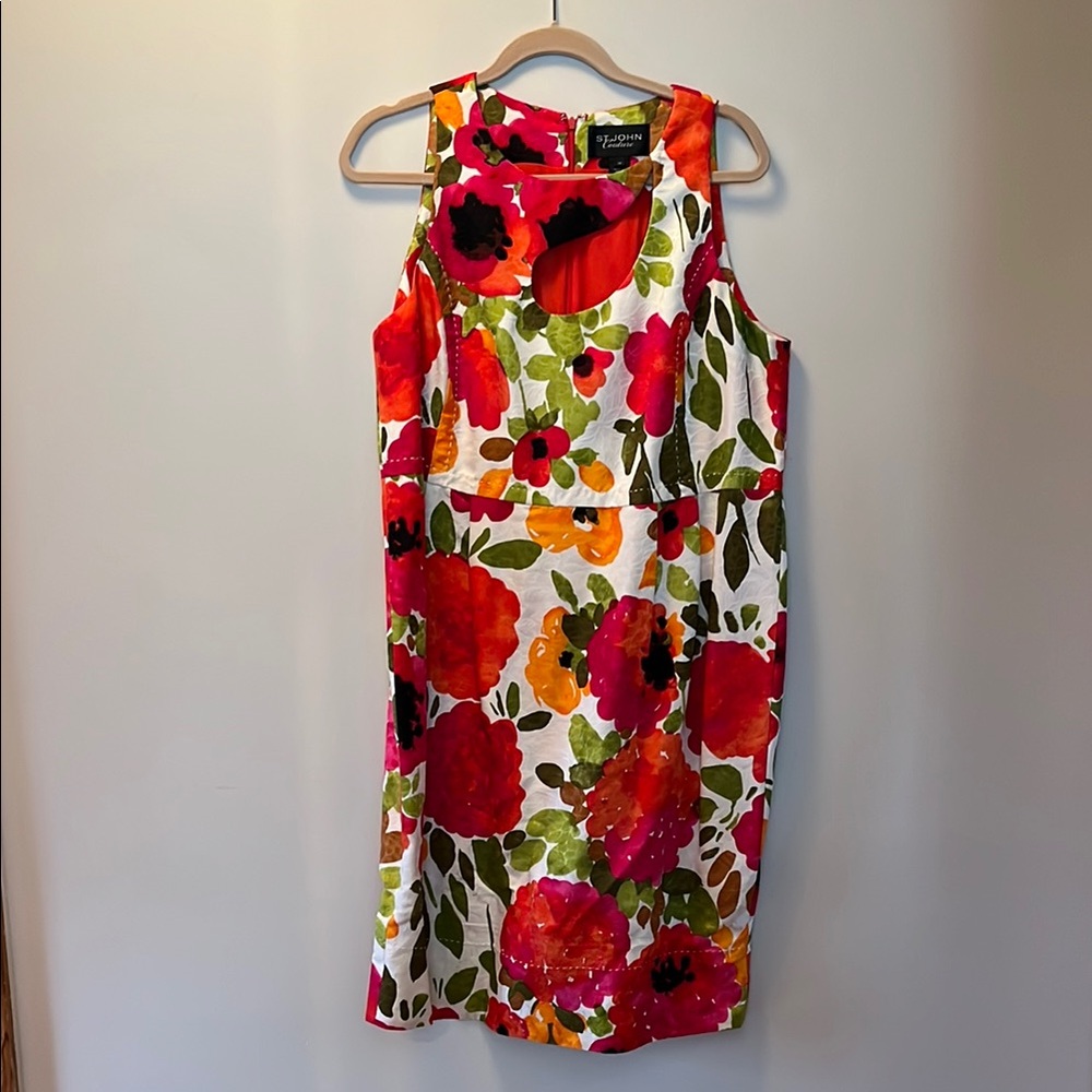 Vibrant St John Midi Dress for Cocktail Events